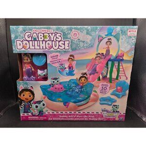 Gabbys Dollhouse Gabby Girls Purr-Ific Pool Set  10-Piece Playset With Color Cha